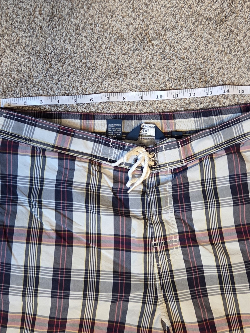 Polo by Ralph Lauren Plaid Cargo Shorts - Navy, White & Red Lg Grandpacore Golf - Picture 6 of 8